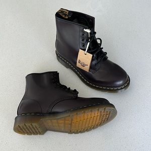 Dr Martens 1460 smooth lace up boot in burgundy